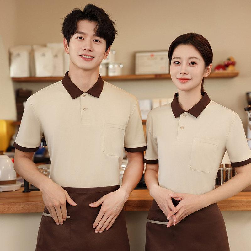 유니폼 카페 단체복 서빙복 레스토랑 직원복 스판 폴리스판 가게 카페유니폼 홀서빙복 - 상세 이미지 2