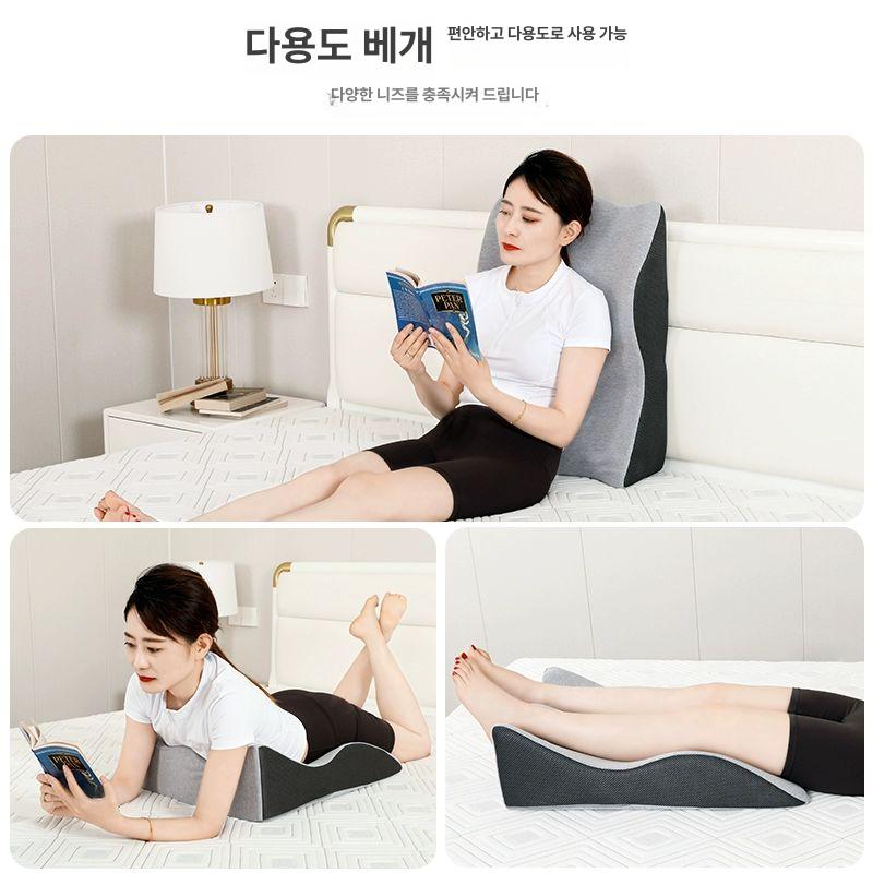 무릎 베개 메모리 수면 편한 숙면 기능성 다리쿠션 자세 웨지 다리 배게 편안한 종아리 - 상세 이미지 4