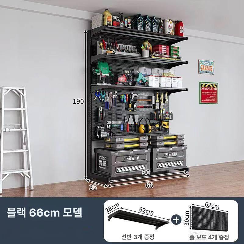 소품걸이 선반 대형 파티션 타공 거치대 이동식 후크 정리대 철판 페그보드 타공보드 스탠드 이미지 6