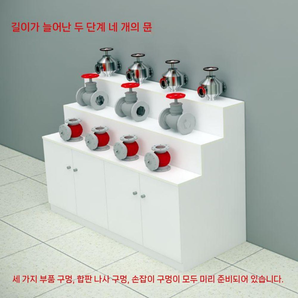 백화점 쇼핑몰 디스플레이 마네킹 계단식 선반 진열대 거치대 스탠드 받침대 800(가로) x 500(폭) x 900 2단 - 상세 이미지 4