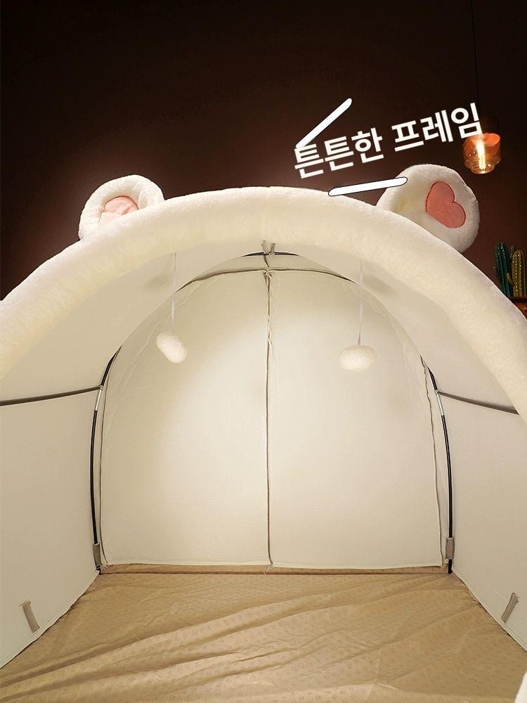 실내 동굴텐트 인테리어 플레이하우스 터널 집 공주텐트 놀이집 침대 놀이 공주 쿠션 인디언 - 상세 이미지 4