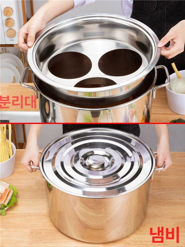 면 삶는 냄비 가게 국수 스텐 대형 오뎅 만두 파스타 채망 큰냄비 - 상세 이미지 4