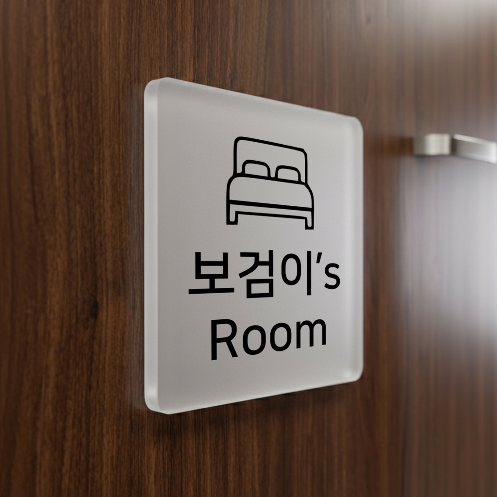 주문제작 도어사인 문패 반투명 아크릴 현판 제작 디자인문패 - 상품 이미지