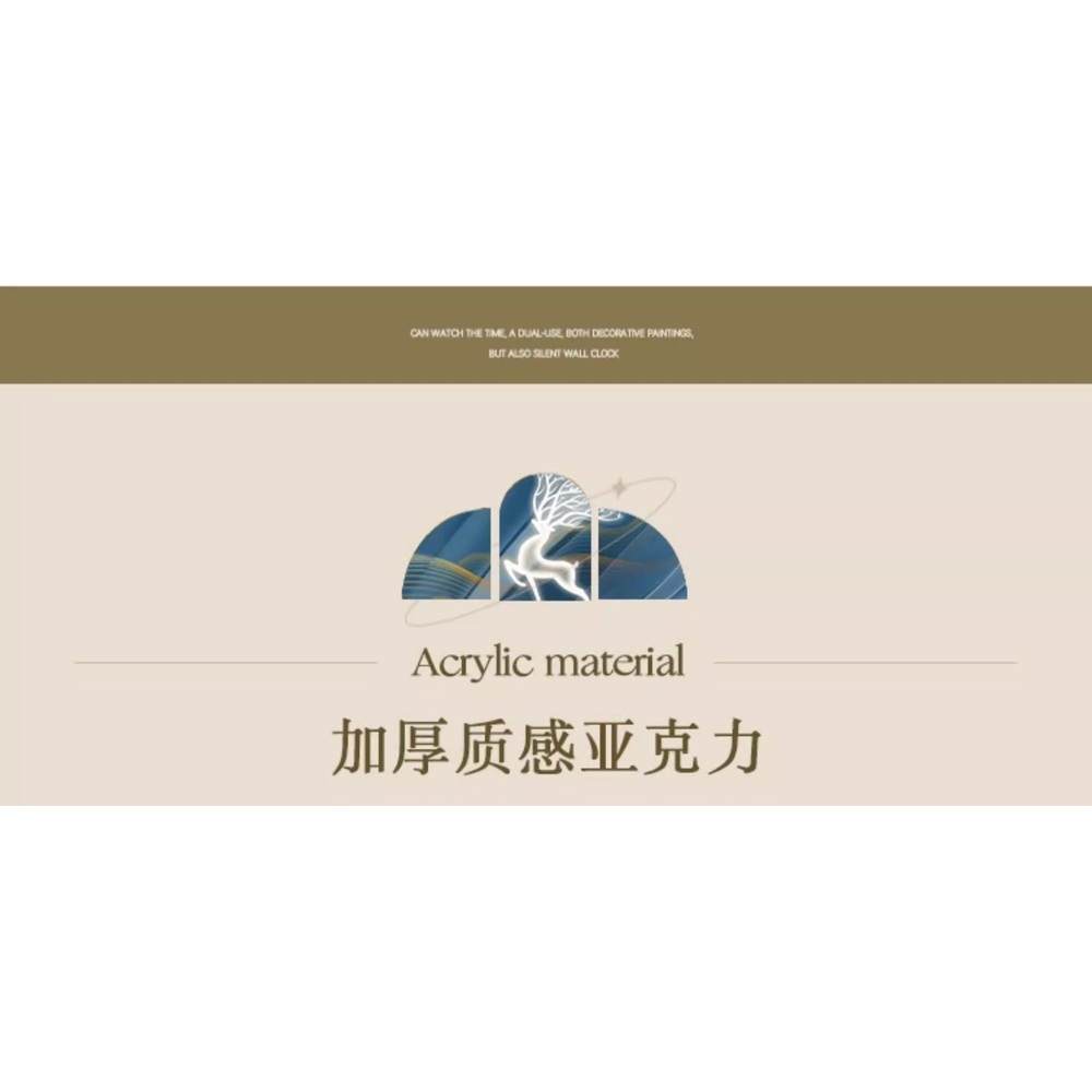 LED시계 인테리어 디자인 아날로그 벽시계 모던 럭셔리 골드 메탈 LED조명 백라이트 이미지 7