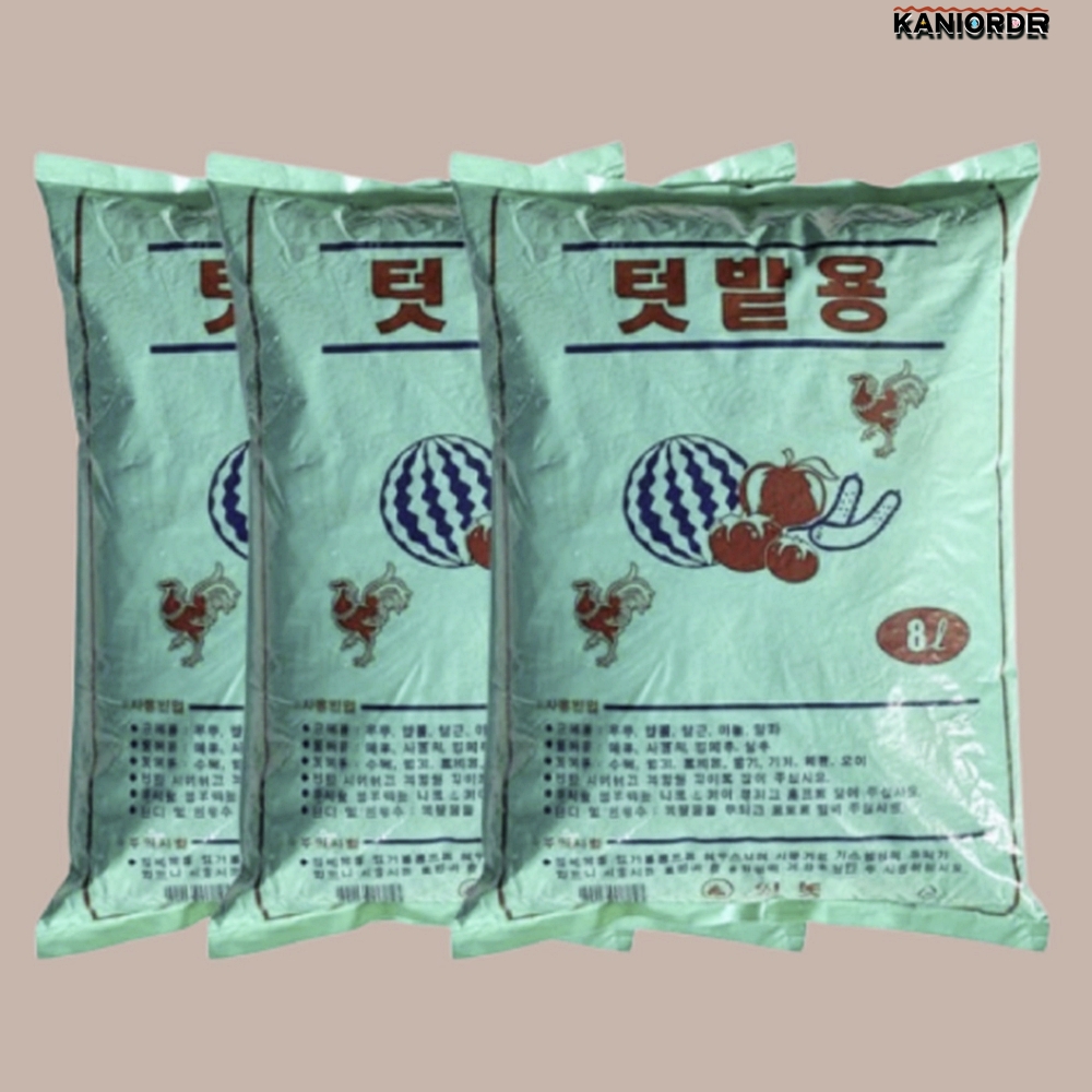 과일 나무 비료 3봉 주말 농장 퇴비 옥상 텃밭 상추 밑거름 8L - 상품 이미지