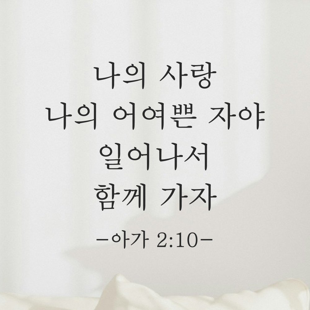 인테리어 성경 구절 말씀 스티커 아가서 2장 10절 감성 명조체 검정S 24x20.5cm 이미지 6
