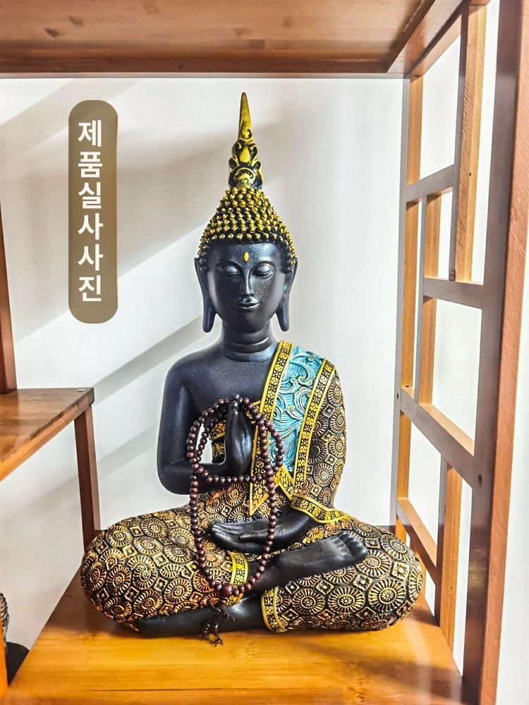 미니 불상 태국 수제 명상 불교 힌두교 조각상 풍수 홈 석가모니상 녹색 관음보살 부처님상 - 상세 이미지 4