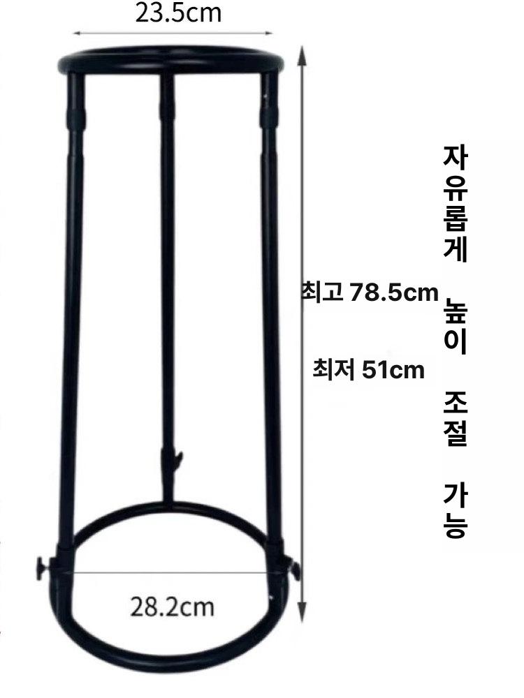 드럼스탠드 받침 거치대 스틸 공연 악기 브래킷 높이조절 타악기 젬배 심벌 연습용 원목 - 상세 이미지 4