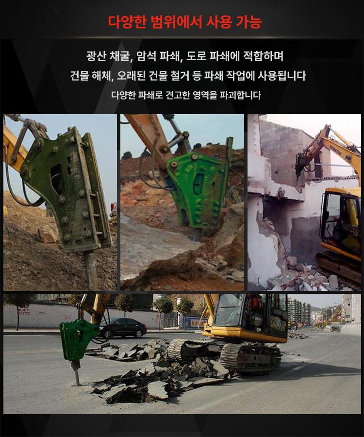 파쇄기 굴삭기용 포크레인 파쇄 천공기 해머 기계 미니포크레인 나무파쇄기 노미 잔가지 - 상세 이미지 4