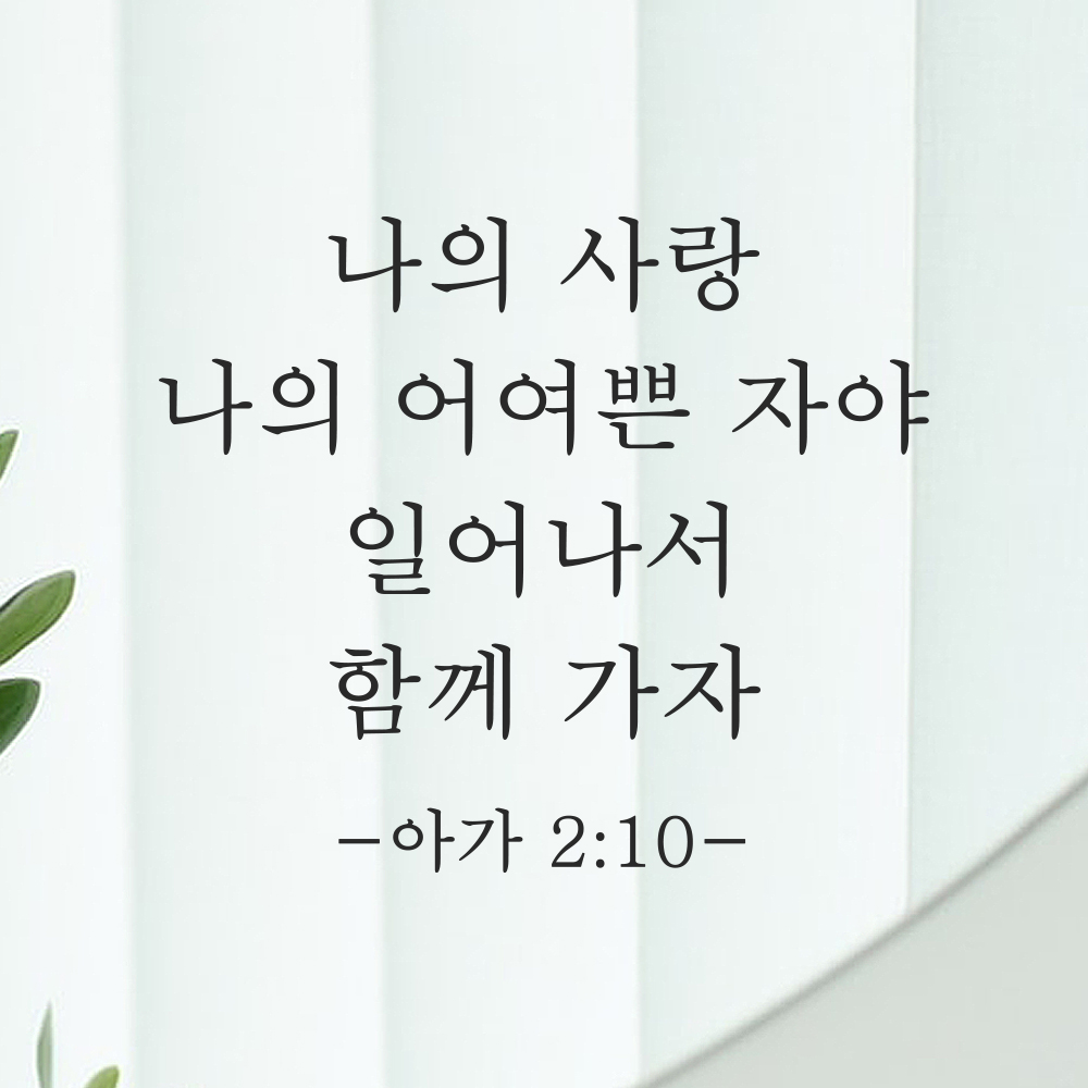 성경말씀 스티커 아가서 2장 10절 교회 현관문 꾸미기 클래식명조 검정S 24x20.5cm - 상세 이미지 5