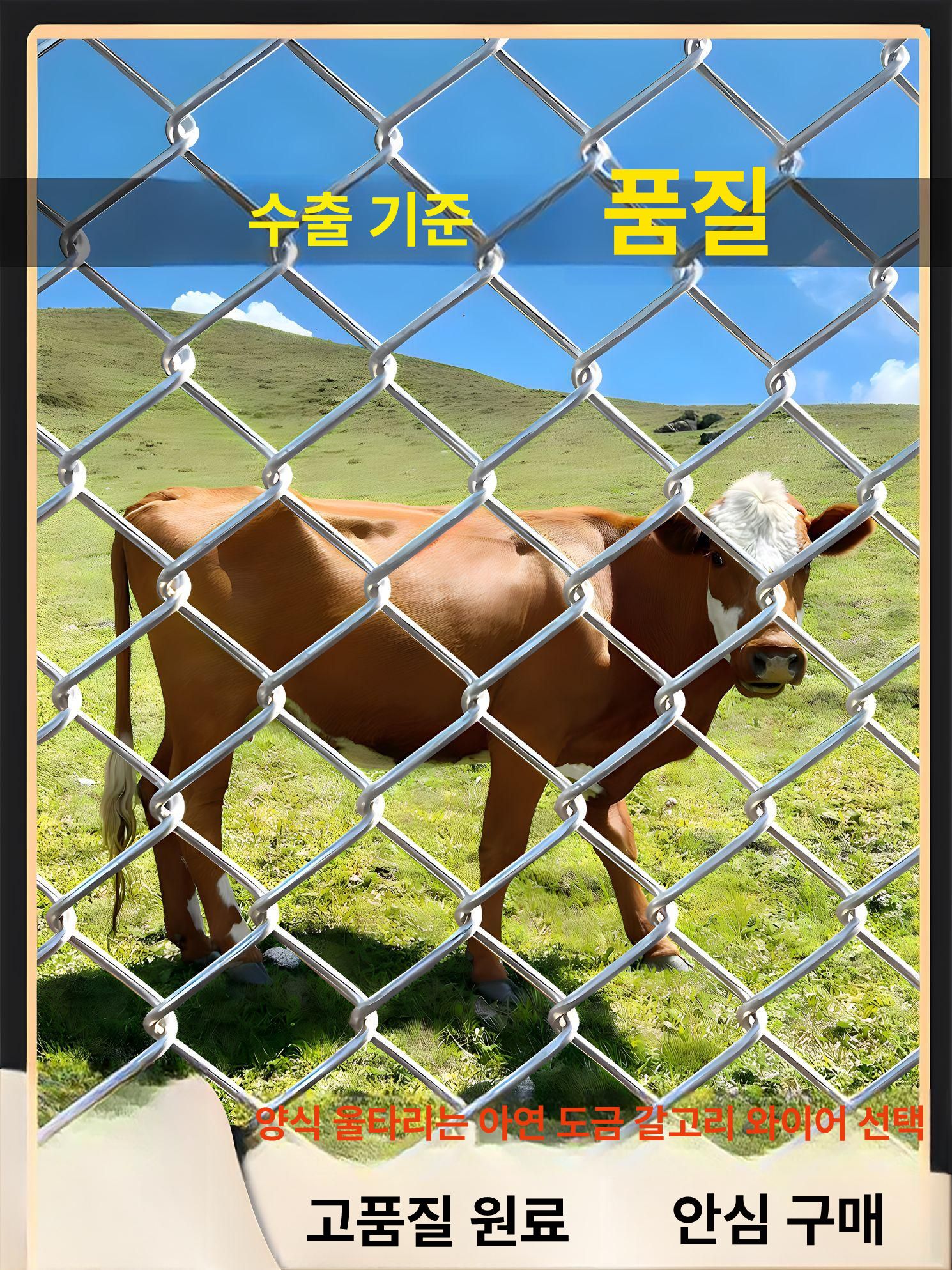 철망 울타리 메쉬 안전망 닭장 양계망 메쉬망 울타리망 메쉬휀스 이동식 노루망 그물망 - 상세 이미지 2