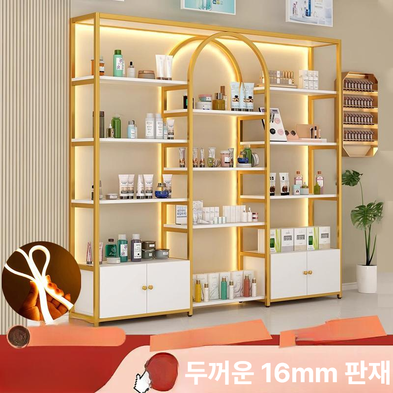 네일샵 진열장 캐비닛 업소용 캐비넷 제품 서랍장 정리대 조명 메이크업 화장품 미용실 소품 - 상세 이미지 2