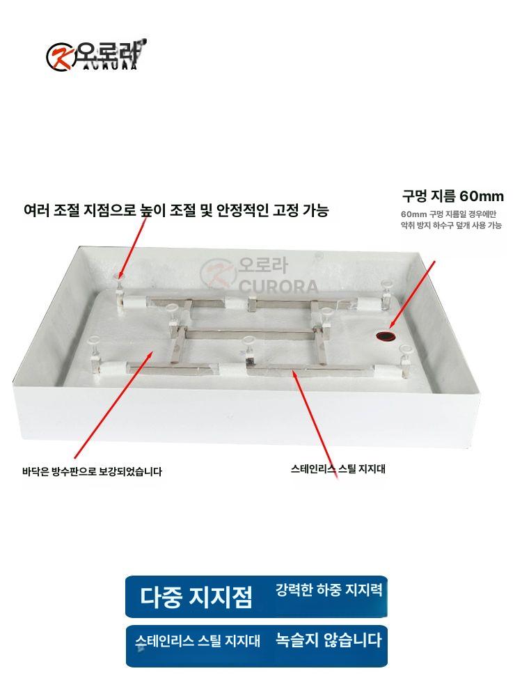 샤워부스 바닥발판 물빠짐 방수 배수판 바닥 코너 배수 사각 미끄럼 배수구 샤워 간이 - 상세 이미지 4