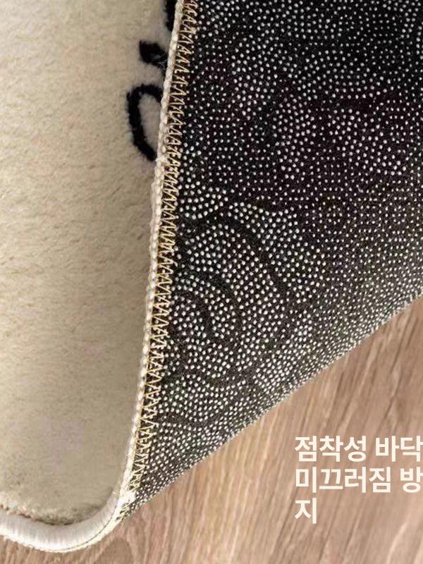 타원형 러그 발매트 파스텔 소프트 거실 타원 블라썸 구름 욕실 플라워 물결 리본 파스텔톤 - 상세 이미지 4
