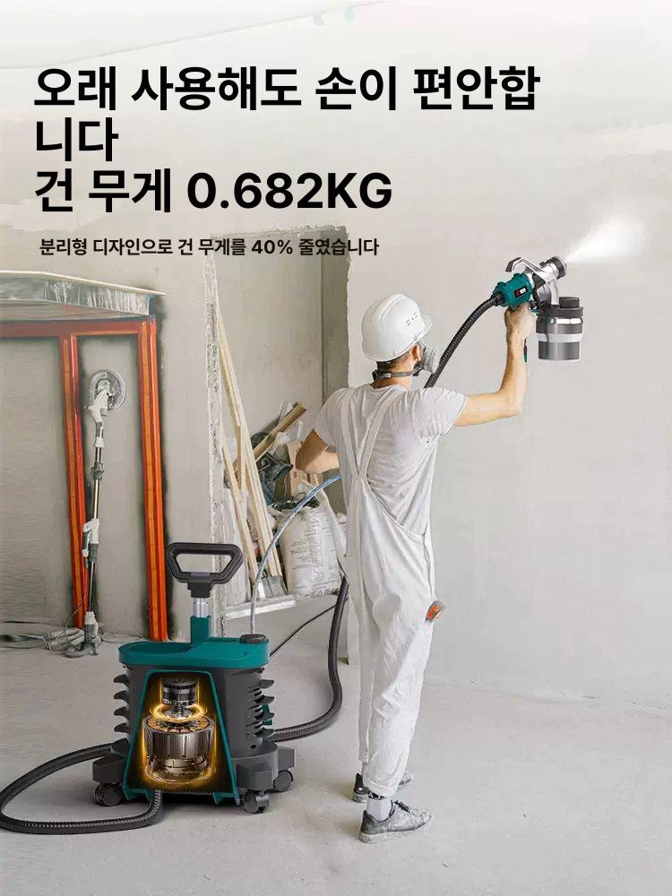 페인트건 전기 스프레이건 분사기 페인트 도색 유성 충전 후끼 도장기 무선 분무기 자동 건 - 상세 이미지 2