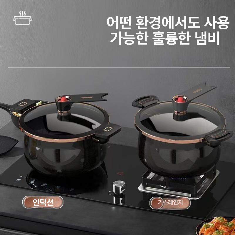 가정용 압력찜솥 진공냄비 인덕션 미니압력솥 인덕션저압냄비 스텐 손잡이 멀티쿡 저압냄비 - 상세 이미지 5