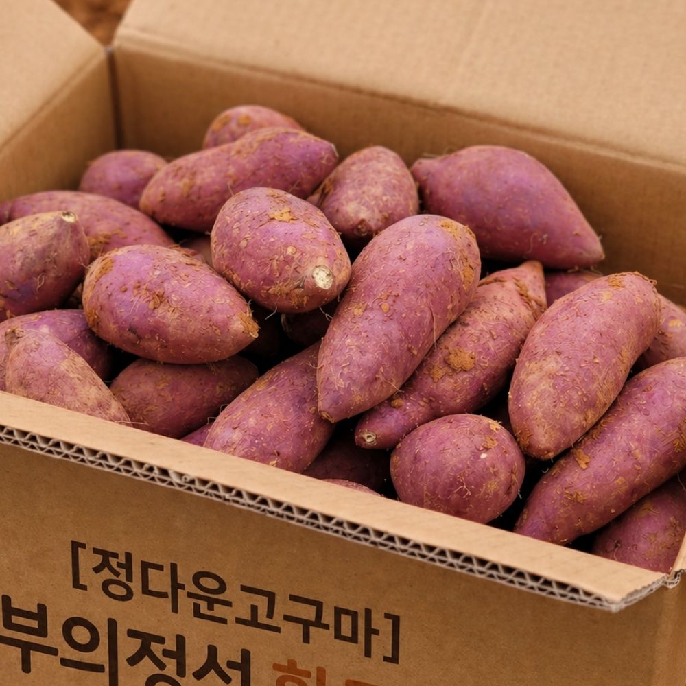 황토 햇 꿀밤고구마 1kg+1kg 소 (한입) - 상품 이미지
