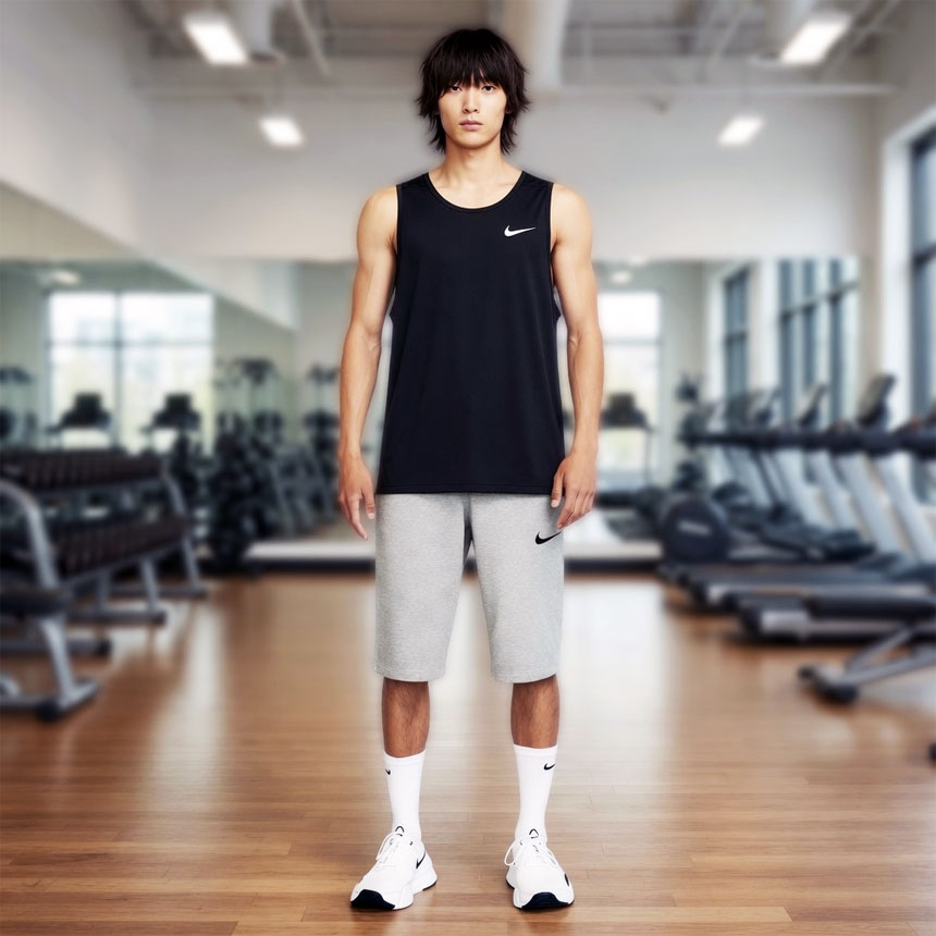 나이키 드라이핏 남성 6부 7부 여름 트레이닝 코튼 반바지 CZ7398-063(그레이), S - 상세 이미지 3