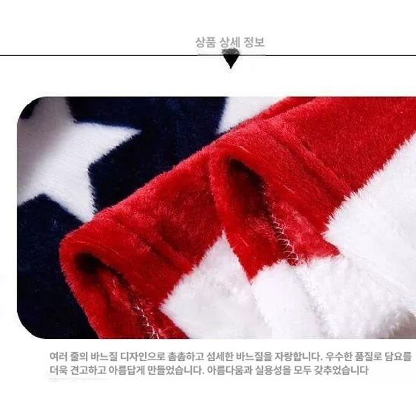 대형 담요 블랭킷 인테리어 소품 미국 영국 국기 디자인 이불 극세사 다용도 이미지 6