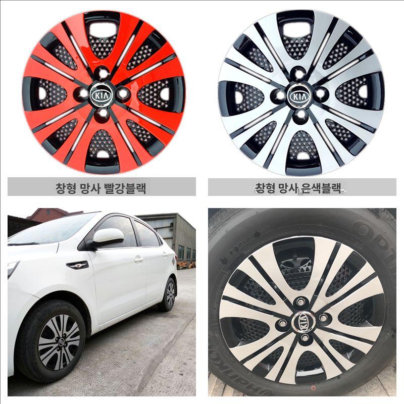 휠캡 휠커버 레이모닝 올블랙 마사다 자동차 마켓초이스 커버 스파크 모닝 타이어 휠덮 - 상세 이미지 4