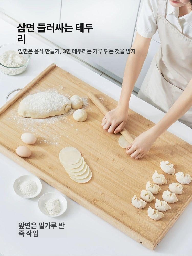 반죽 도마 베이커리 작업대 나무도마 나무 빵 베이킹 고깃집도마 우드 패널 대형도마 테이블 - 상세 이미지 2