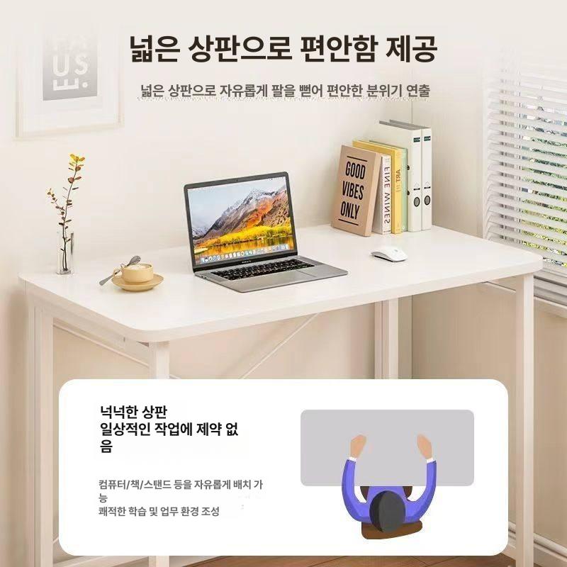 접이식 책상 이동식 바퀴달린 데스크 원룸 노트북 원목 바퀴 보조협탁 사이드테이블 거실 - 상세 이미지 4