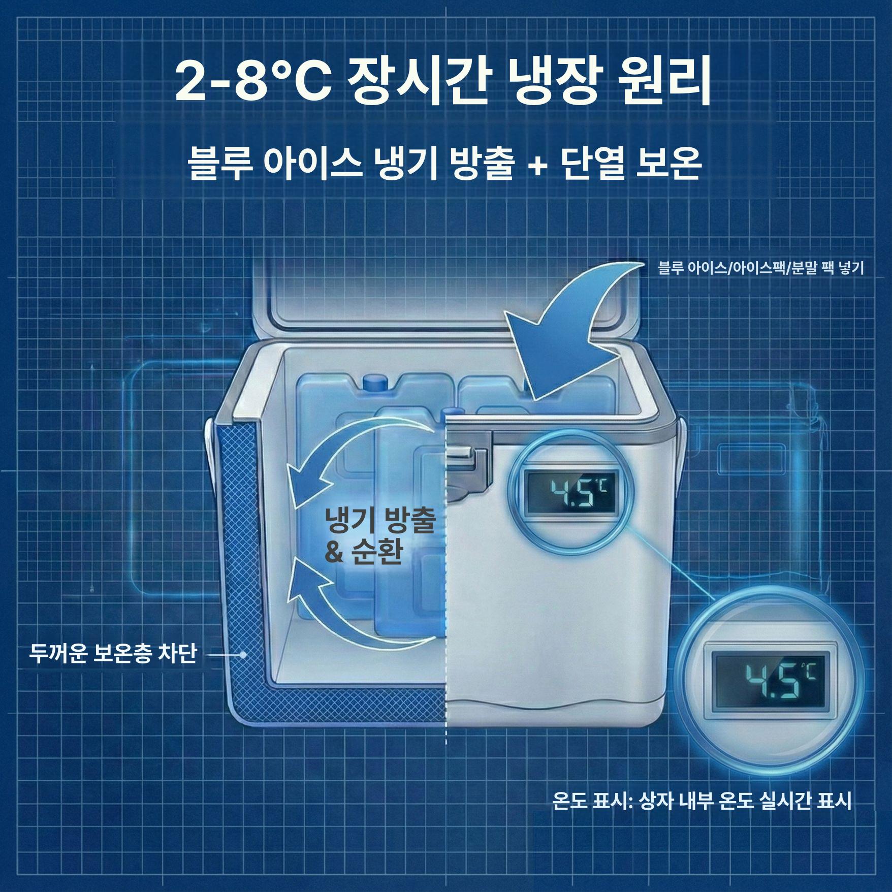 인슐린 보냉 가방 휴대용 아이스팩 소형 백 쿨러 보냉가방 냉장 냉장고 보온 보관 당뇨 - 상세 이미지 2