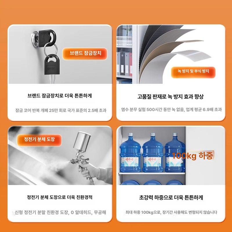 락커룸 철제 락커 도어 옷장 캐비닛 직원 신발장 보관함 기숙사 사무실 철제캐비넷 관물대 - 상세 이미지 2