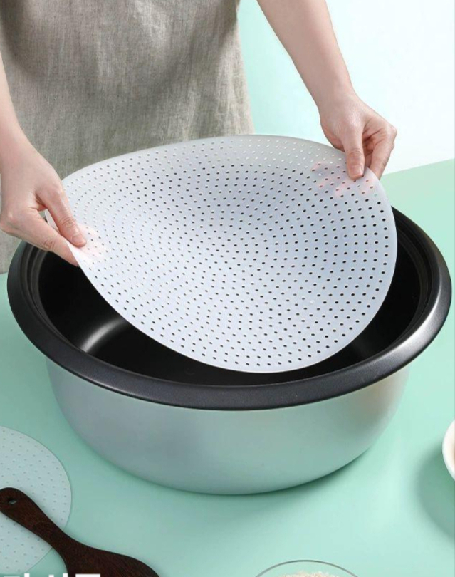 실리콘매트 밥솥 찜 패드 방지 탄수화물 밥통 밥 누름 실리콘 않는 타지 시트 냄비 매트 - 상품 이미지
