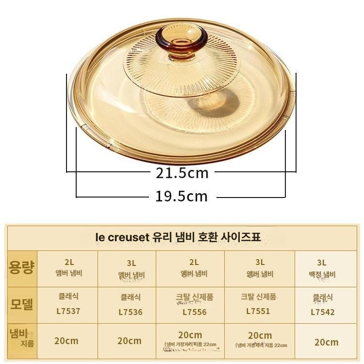 냄비뚜껑 유리 냄비 내열 주방용품 큰사이즈 뚜껑 후라이팬 다용도 강화 심플 - 상세 이미지 2