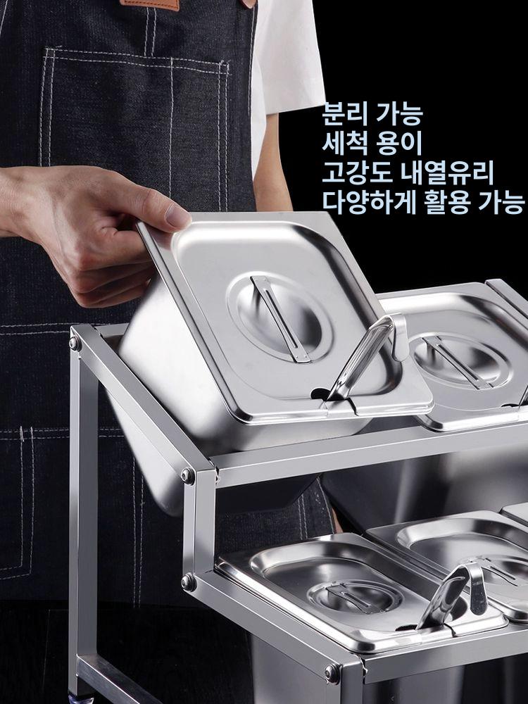 스테인리스 양념통 업소용 투명뚜껑 왕대 투명 초장병 스텐노즐 업소용양념통 스테인레스 식당 - 상세 이미지 4