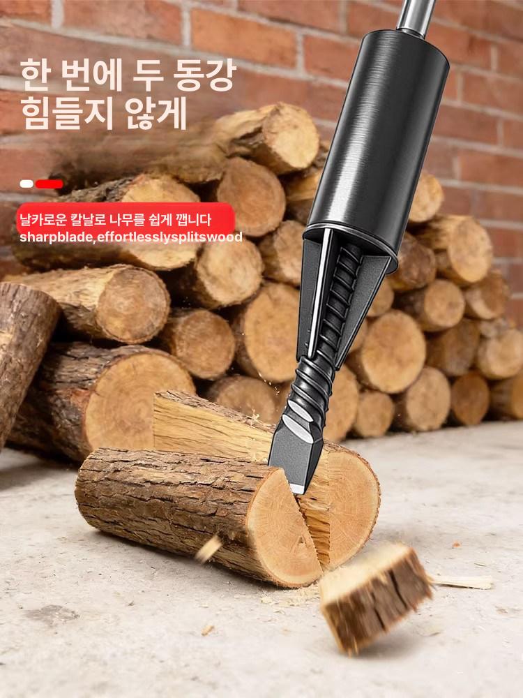 장작 쐐기도끼 캠핑 수동 땔감 목재 쪼개기 패는 야외 손도끼 절단기 도끼 공구 나무 - 상세 이미지 5
