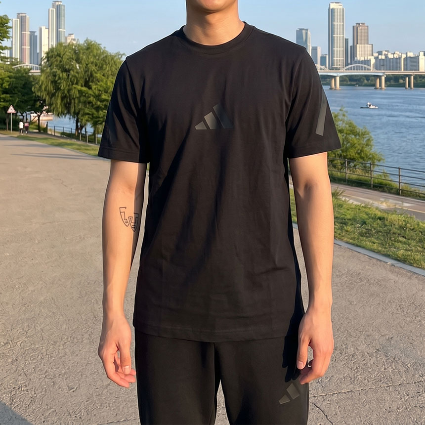 아디다스 반팔 크루넥 면 쿨 티셔츠 Z.N.E - 상품 이미지