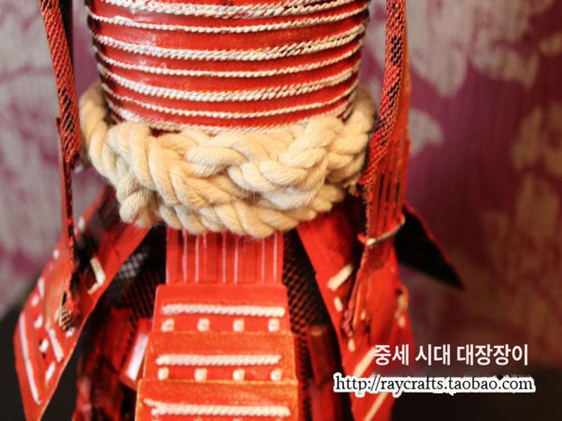 사무라이 갑옷 장식 소품 방패 정원 빈티지 일본갑옷 전사 동상 레트로 공예 쇼군 크로스 - 상세 이미지 5