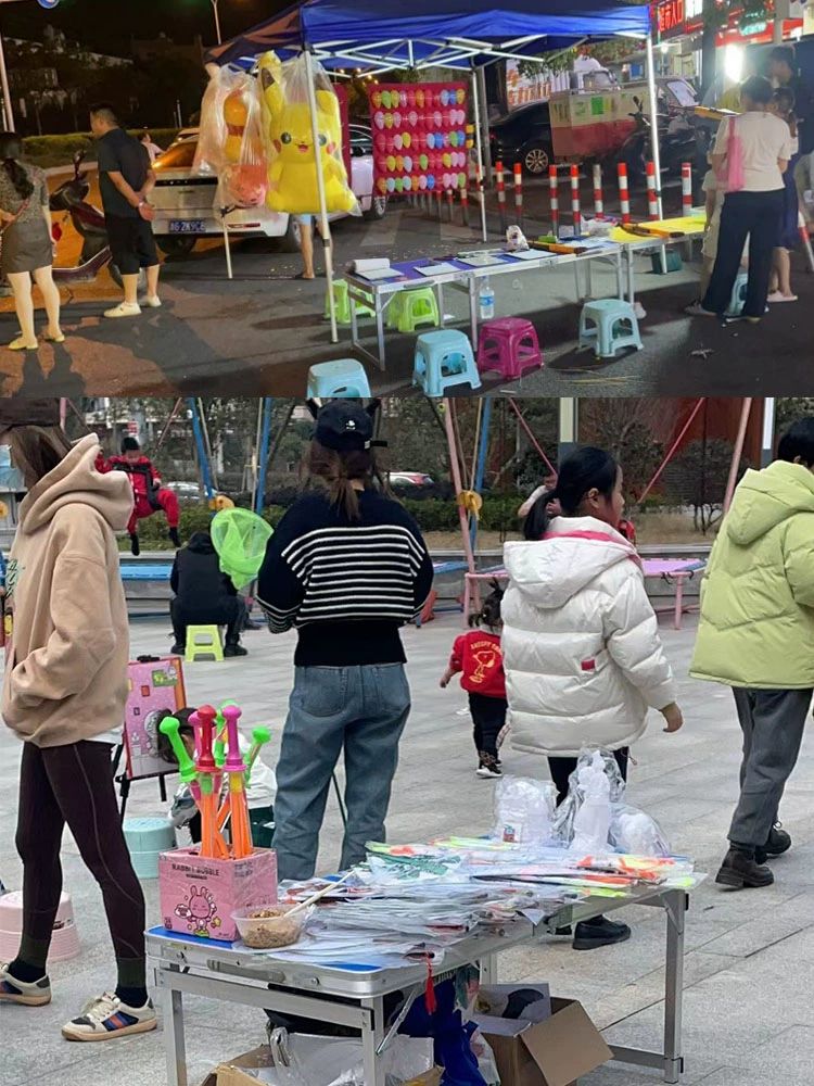 알루미늄 접이식 테이블 의자 세트 야외 휴대용 야시장 판매용 실버그레이 플라스틱 패브릭 2개 - 상세 이미지 2