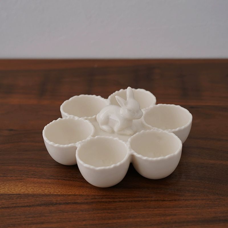 계란홀더 인테리어 달걀 위생적 받침 소품 스탠딩 컵 토끼접시 그릇 장식품 - 상세 이미지 4