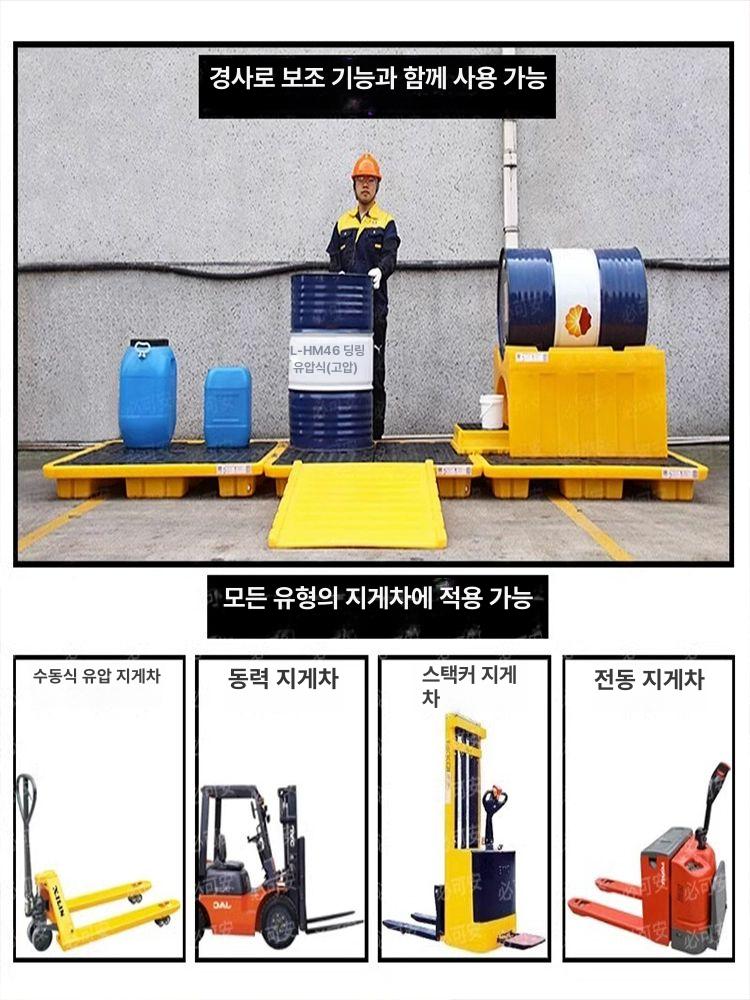 플라스틱 방유 트 보도블럭 디딤돌 바닥 거푸집 경사판 블랙 오르막 경사로 발판 패드 턱 - 상세 이미지 3
