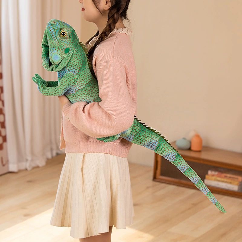 도마뱀인형 파충류 봉제 선물 이구아나 장난감 인형 쿠션 애착 리얼 대형 - 상세 이미지 3