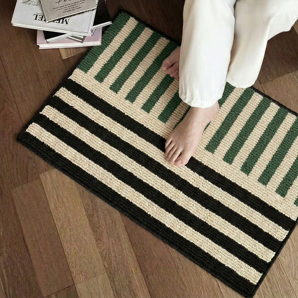 프렌치 스트라이프 주방 발매트 욕실 화장실 현관 싱크대 침실 침대 매트 이미지 8