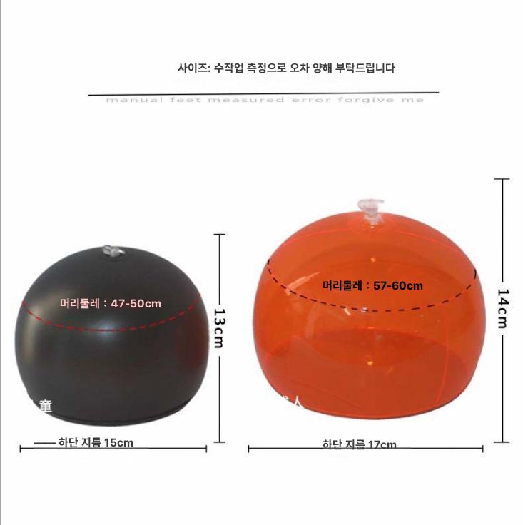 지지대 에어백 모자형성기 쿠션 모자받침대 투명 블랙 베이스 1개 (에어 펌프 미포함) - 상세 이미지 4