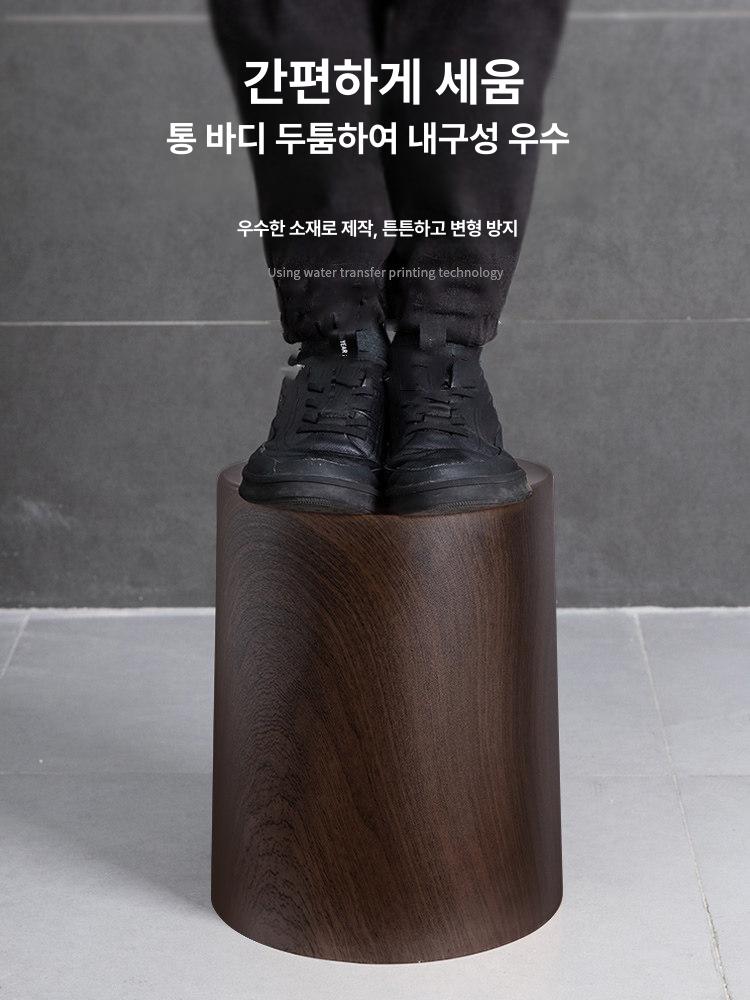 원형 휴지통 빈티지 대형 야외 철제 소화전 드럼통 대용량 철쓰레기통 사무실 업소용 라운드 - 상세 이미지 3
