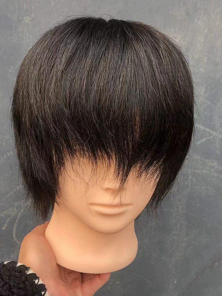 남자 헤어컷 펌 장발 통 컷 가발 정수리 커트 파마 미용 단발컷 댄디컷 레이어드 미용실 - 상세 이미지 3