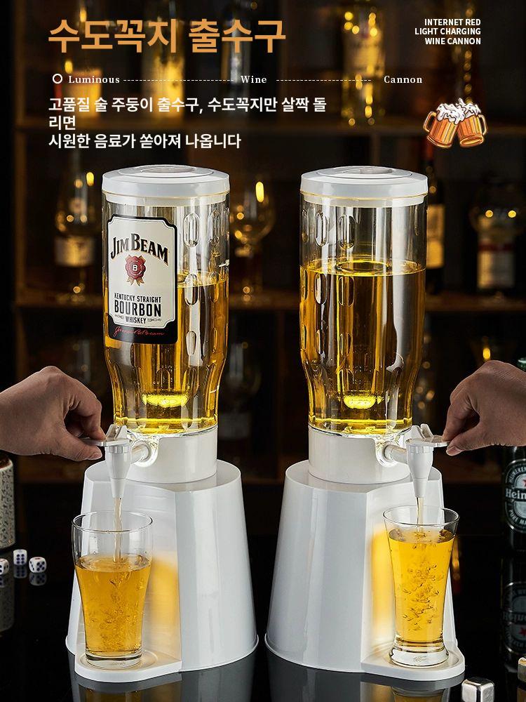 술타워 디스펜서 영업용 혼술 메이트 발광 카페 술 쏘맥 하이볼 술집 제조기 로고 쏘맥타워 - 상세 이미지 2