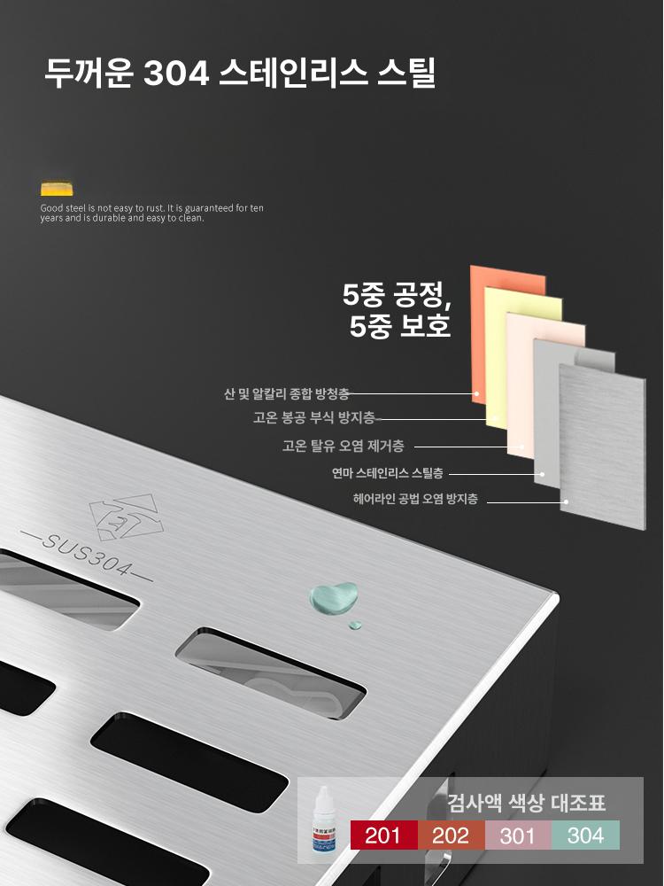 업소용 칼꽂이 중식도 스테인리스 업소 업소용칼꽂이 스틸 도마거치대 스텐 칼 보관 칼집 - 상세 이미지 3
