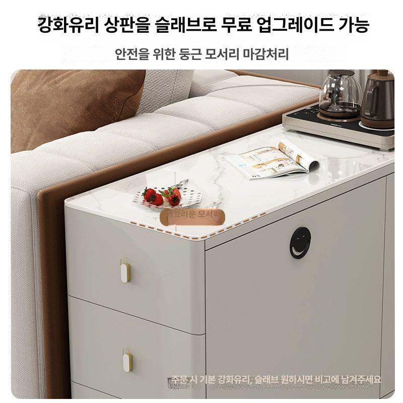 틈새장 수납장 침대사이드 미니 폭좁은 틈새수납장 침대 침실 소파 거실 틈새 원목 침대옆 - 상세 이미지 2
