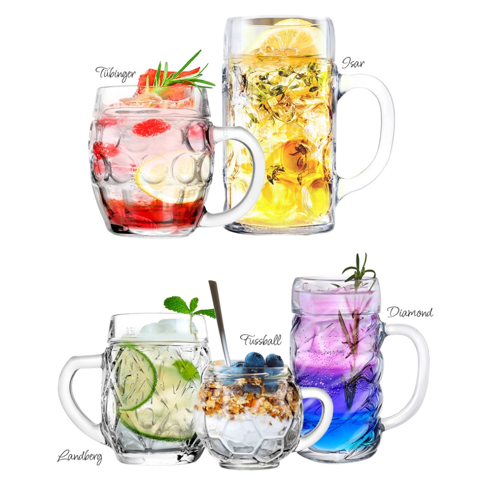 레트로 독일 맥주잔 하이볼 생맥주잔 소맥 비어 글라스 오베르 강화 유리컵 500ml, 1개, 랜드버그 이미지 6