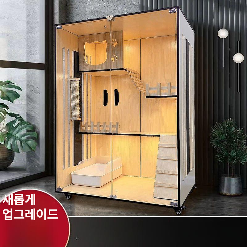슈가글라이더 사육장 다람쥐집 원목 키우기 놀이터 다람쥐 우드 아크릴 대형 기니피그 - 상세 이미지 4