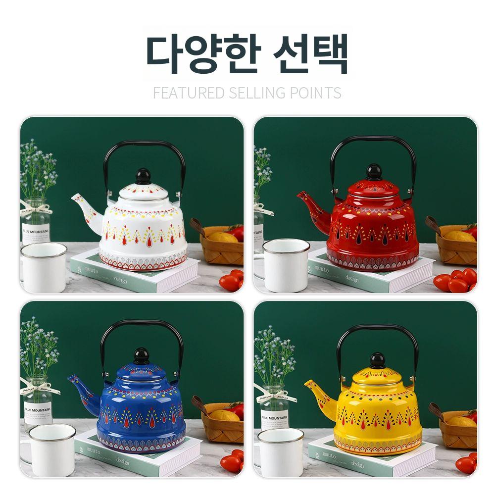 법랑주전자 에나멜 레트로 빈티지 쿨 스토브 난로 엔틱 커피 인덕션 밥솥 미니 복고풍 유도 - 상세 이미지 3