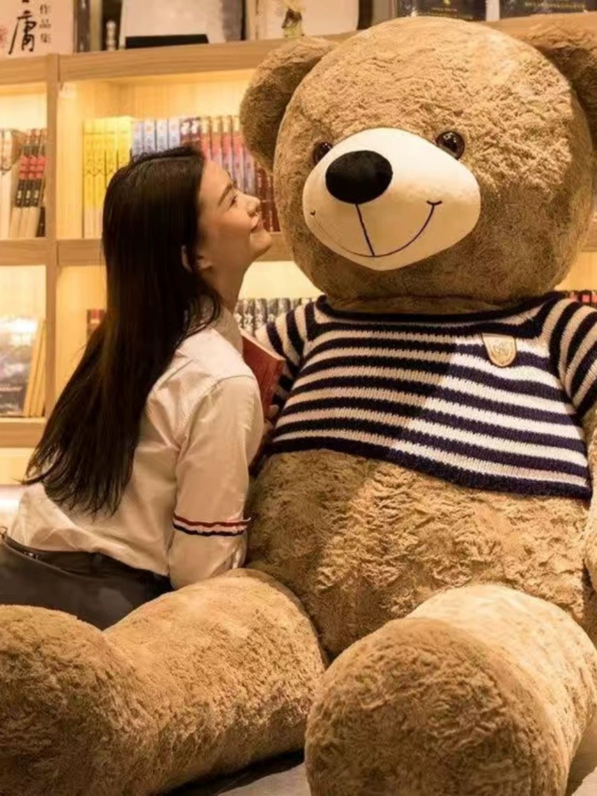 안고자는 곰인형 침대 초대형 공룡 애착 옆자리 동물 바디필로우 에게 긴베개 거대한 강아지 - 상세 이미지 4