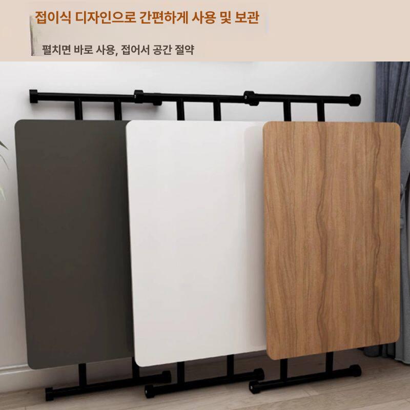 접이식 테이블 원목 높이조절 미니 각도 폴딩 탁자 사이드 책상 베드트레이 이동식 - 상세 이미지 3